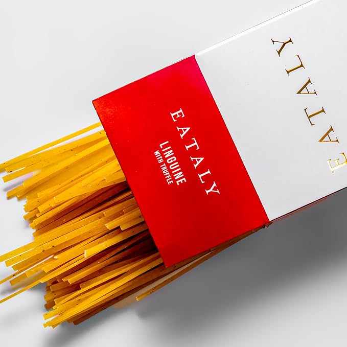 Eataly Italian Linguine with Truffle Pasta Noodles - 250g (8.8 oz.) Box -Authentic Durum Semolina Wheat - Made in Italy- Dried Pasta for Gourmet Dining, 1 Pack