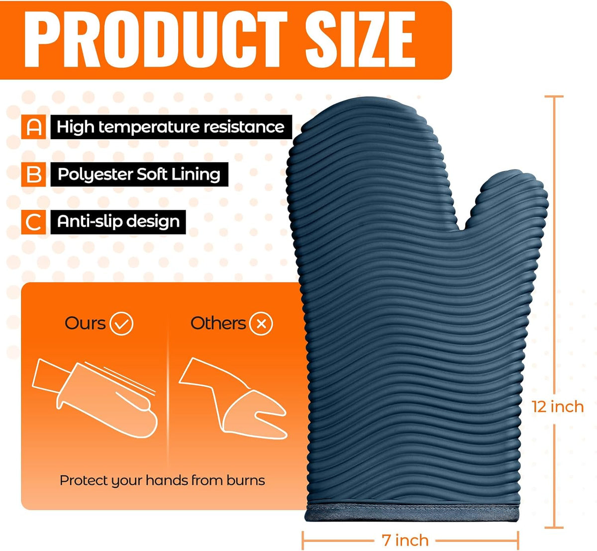 YUTAT Silicone Oven Mitts,Heat Resistant 2PCS Oven Mitts with Soft Polyester Filling,Kitchen Potholder Set - Perfect for BBQ, Baking and Cooking,Agave