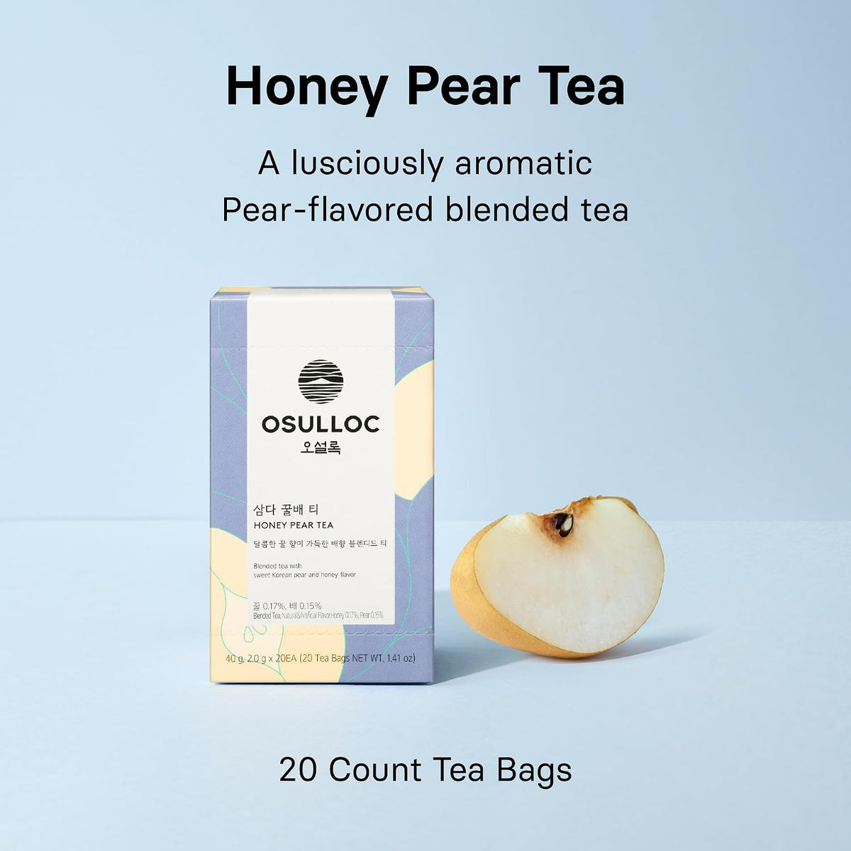 OSULLOC Honey Pear Tea (Sweet Pear & Honey Flavor)