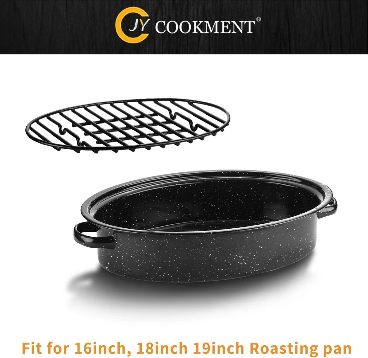Roasting Rack with Integrated Feet, Cooling Drying Rack With Enameled Coating, PTFE Free, Great for Cooking, Roasting, Drying, Grilling, Dishwasher Safe (12.5"x8.5")