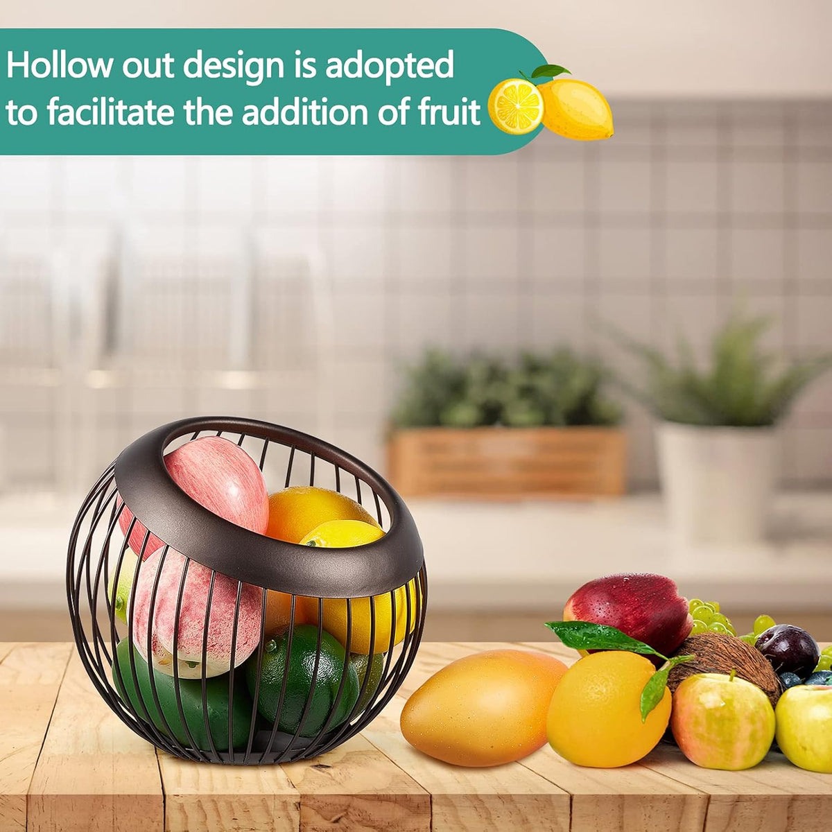 2 Pieces Coffee Pods Holder Large Capacity Coffee Pod Baskets Stainless Steel Cup Organizer Sturdy for Espresso Capsule Pot Storage Metal Wire Fruit Bowl Snack Storage(Dark Brown)