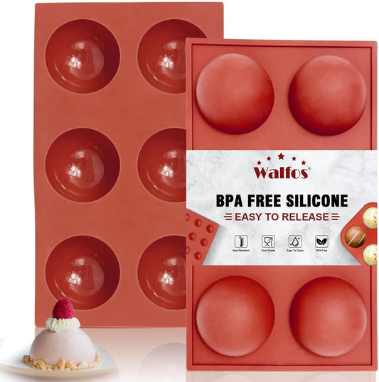 Large 6-Cavity Semi Sphere Silicone Mold