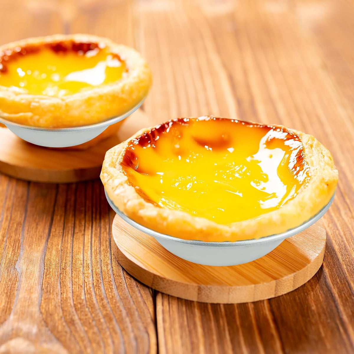 Weilan Egg Tart Mold 3 inch Mini Tiny Pie Muffin Cupcake Pans Tin 25 Pieces | Tiny Pie Muffin Cupcake Pans Small Puto Cup