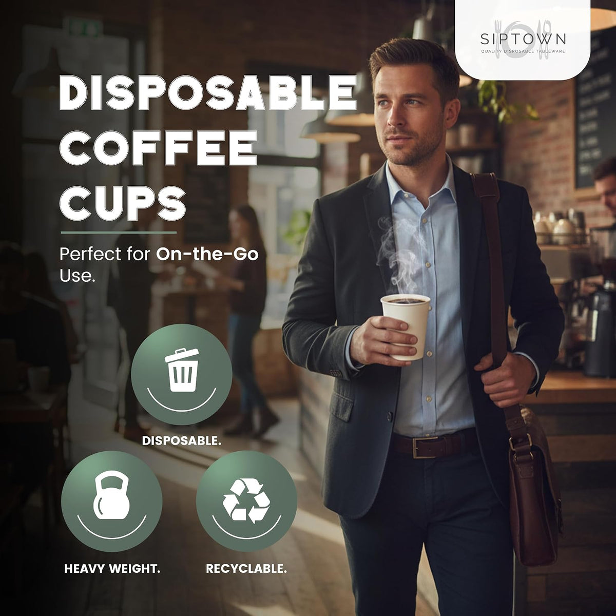 Paper Cups 20 oz 500 Pack for Coffee & Tea 20 oz Made in USA