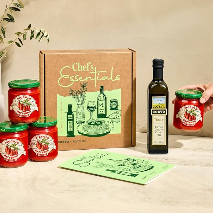 Corto x Stanislaus Chef’s Essentials Kit – TRULY Extra Virgin Olive Oil - Ultra-Fresh Fall Harvest & Piccolo Datterini Baby Plum Tomatoes – Handpicked - Loved by Pro Chefs now for Home Chefs