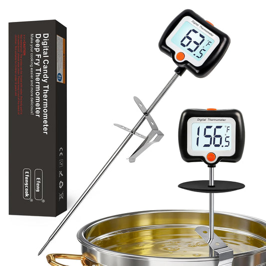 10 Inch Long Digital Candy Thermometer with Pot Clip