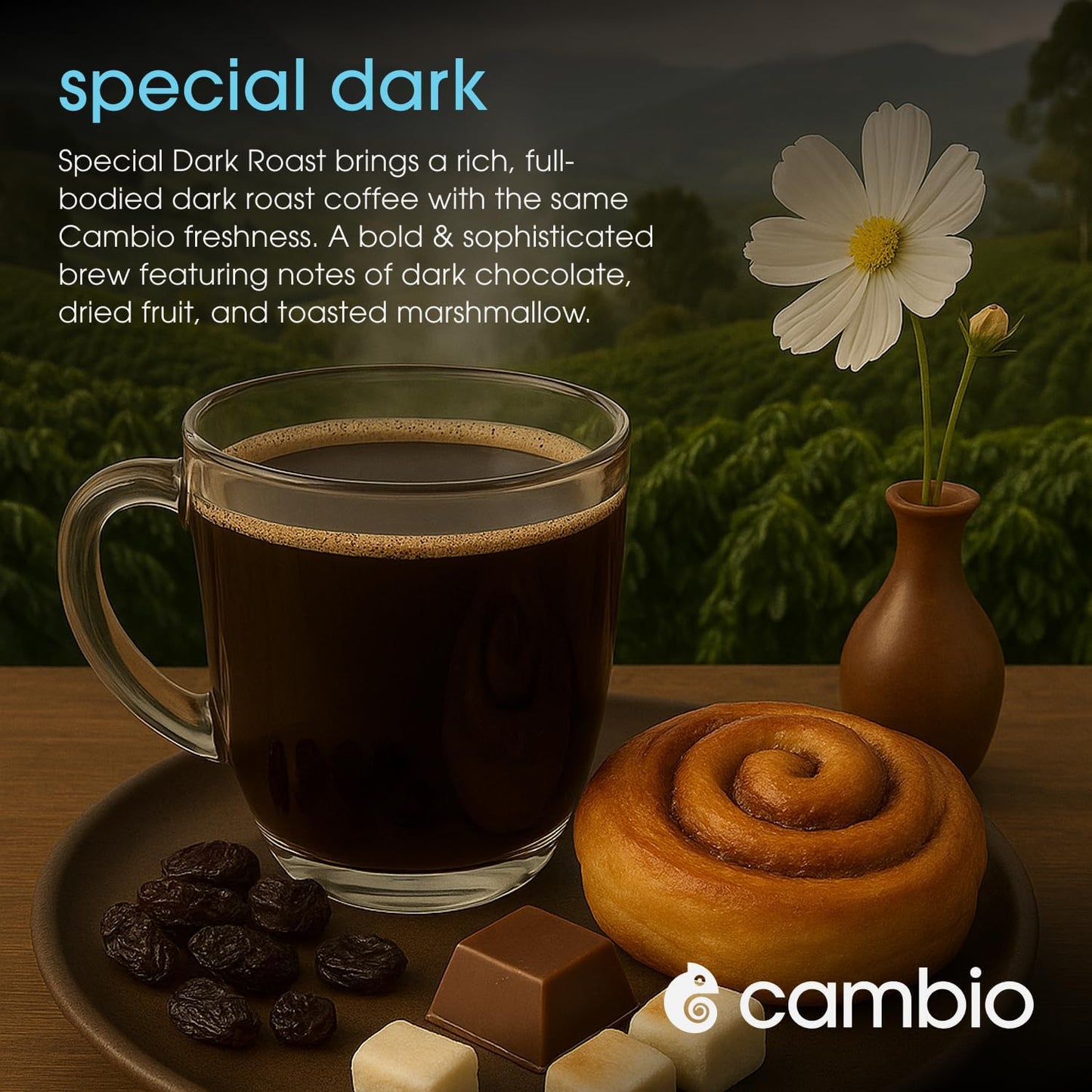 Cambio Roasters Dark Roast Coffee Pods - Recyclable Aluminum Pods, 60ct | Lower Acid Special Dark Roast Organic Coffee in Recyclable Aluminum Coffee Pods. Compatible with Keurig® Brewers.