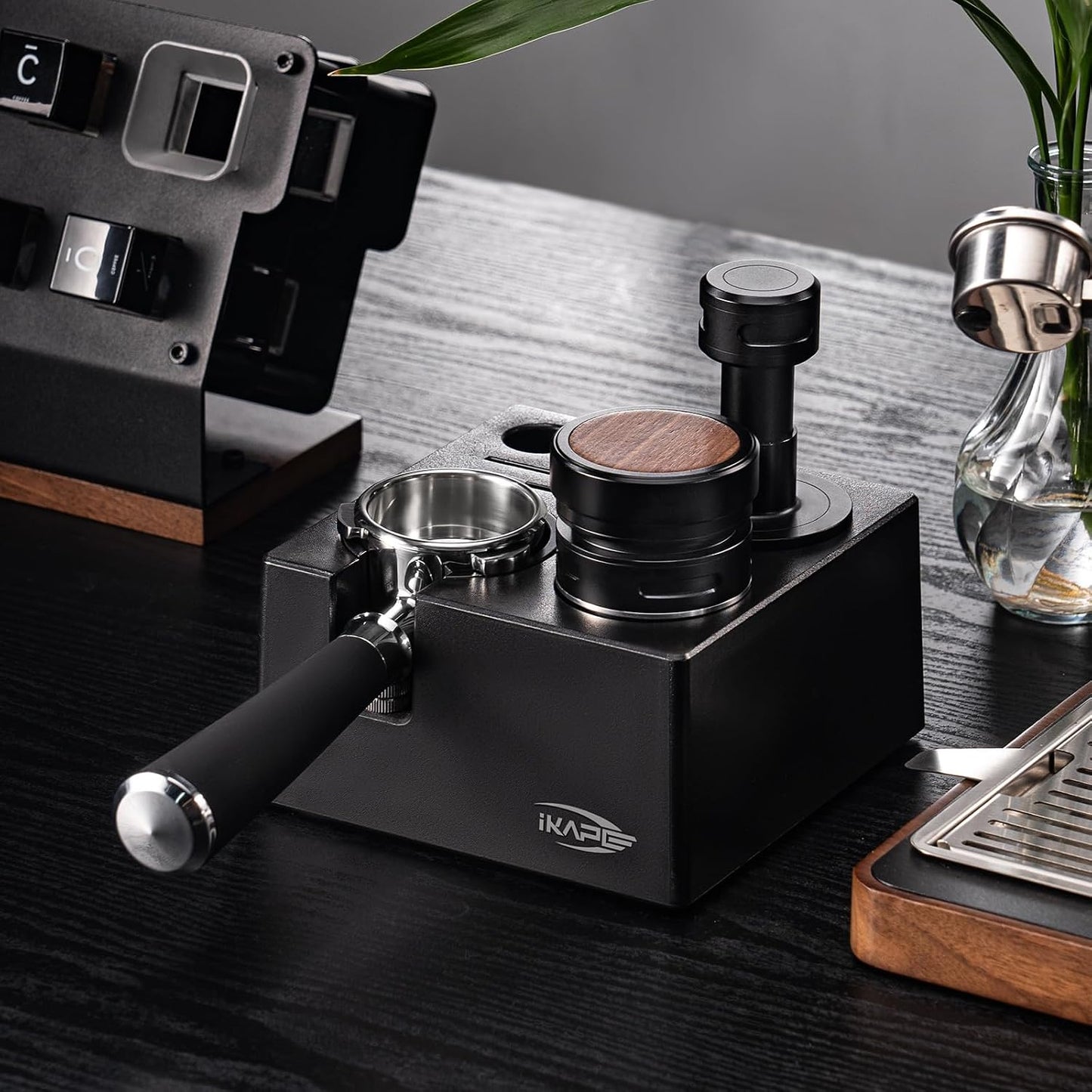IKAPE Espresso 54mm Portafilter, Coffee Portafilter with Silicone Handle, Fits 54mm Breville Barista Series BES870/878/880 Machine &amp; Solis Barista Machines, with 16g Capacity Filter Basket