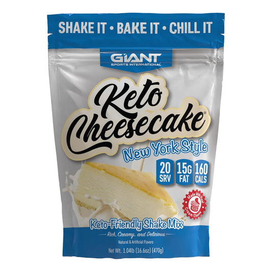 Giant Sports Keto Cheesecake Shake Mix - Delicious Low Carb, Ketogenic Diet Gluten Free Powder Mix - Meal Replacement -