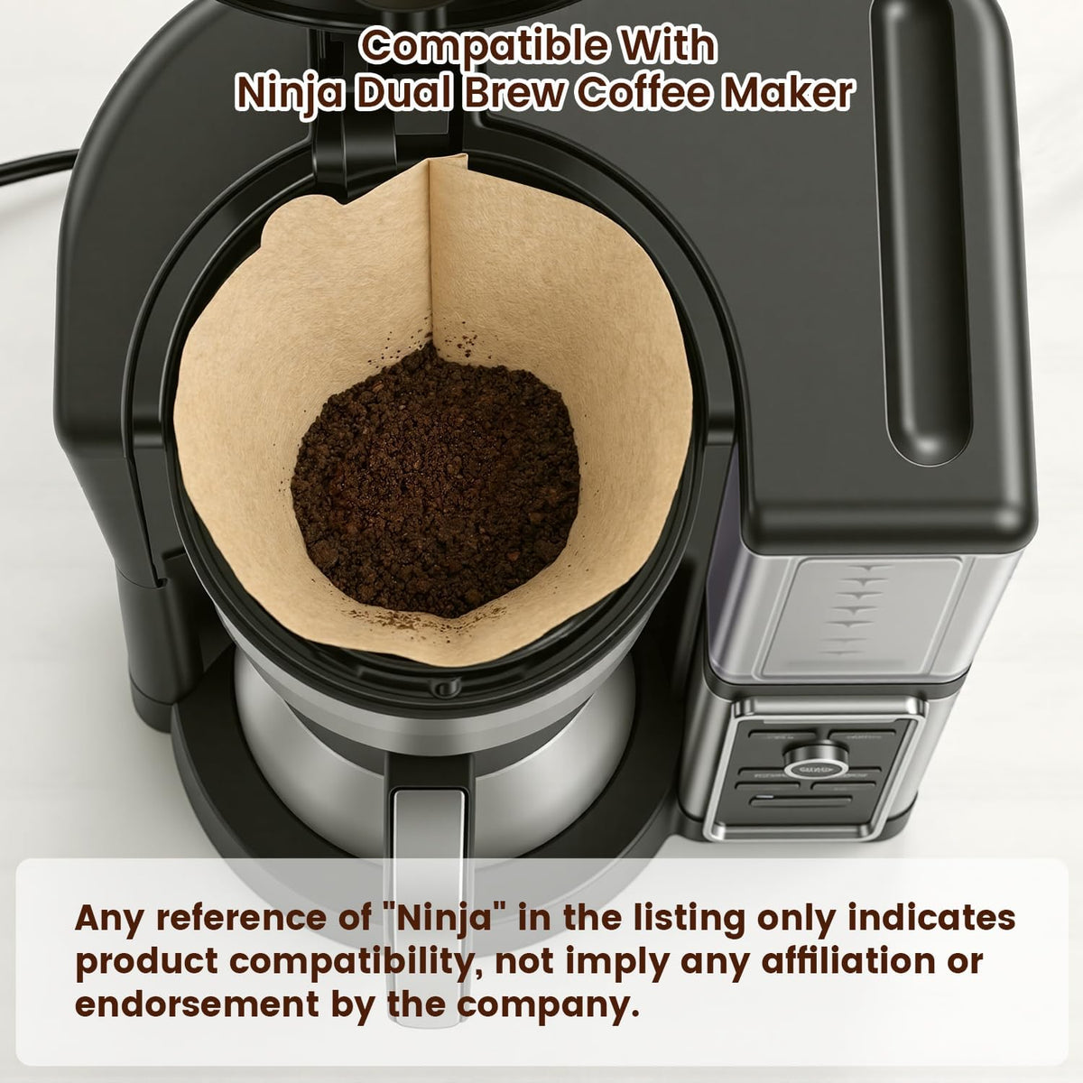 Clinuse 160Pcs #4 Coffee Filters 8-12 Cup, Filters for Ninja Coffee Maker