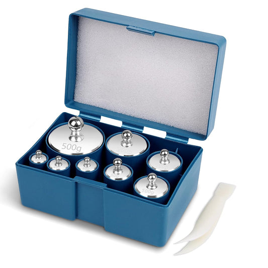 QP Calibration Weights 1000g, 8PCS OIML Class M1 High Precision Scale Calibration Weight Set, 10g 20g 50g 100g 200g 500g