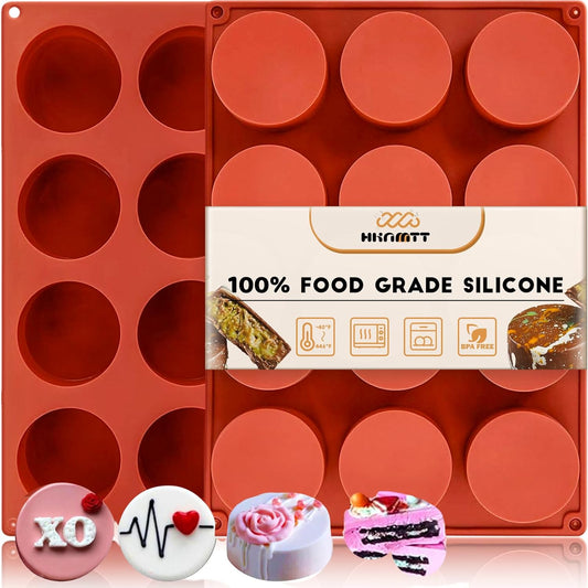 HKNMTT Round Silicone Molds 2 PCS