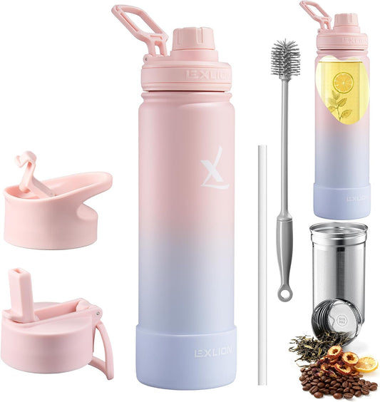 Lexlion Tea Infuser Water Bottle 22 Oz
