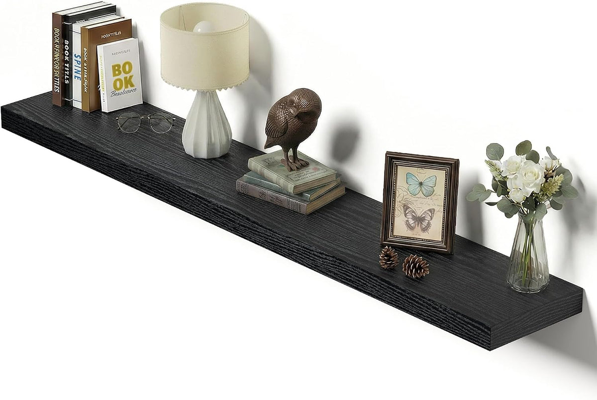 Vivelove Single Floating Shelves 48x10” Set of 1, Black