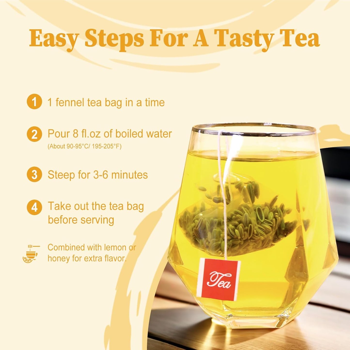 FullChea - Fennel Tea Bags, 30 Count, Whole Fennel Seeds | Warm aromatic seed infusion, caffeine-free, supports digestion and immune wellness in daily herbal tea routines