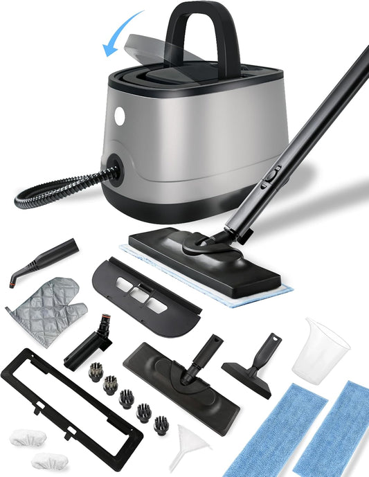 Steam Cleaner for Home, Xyloset Powerful Multipurpose Portable Steamer for Floors, Cars,Tiles, Home Use, 5 Mins Quick