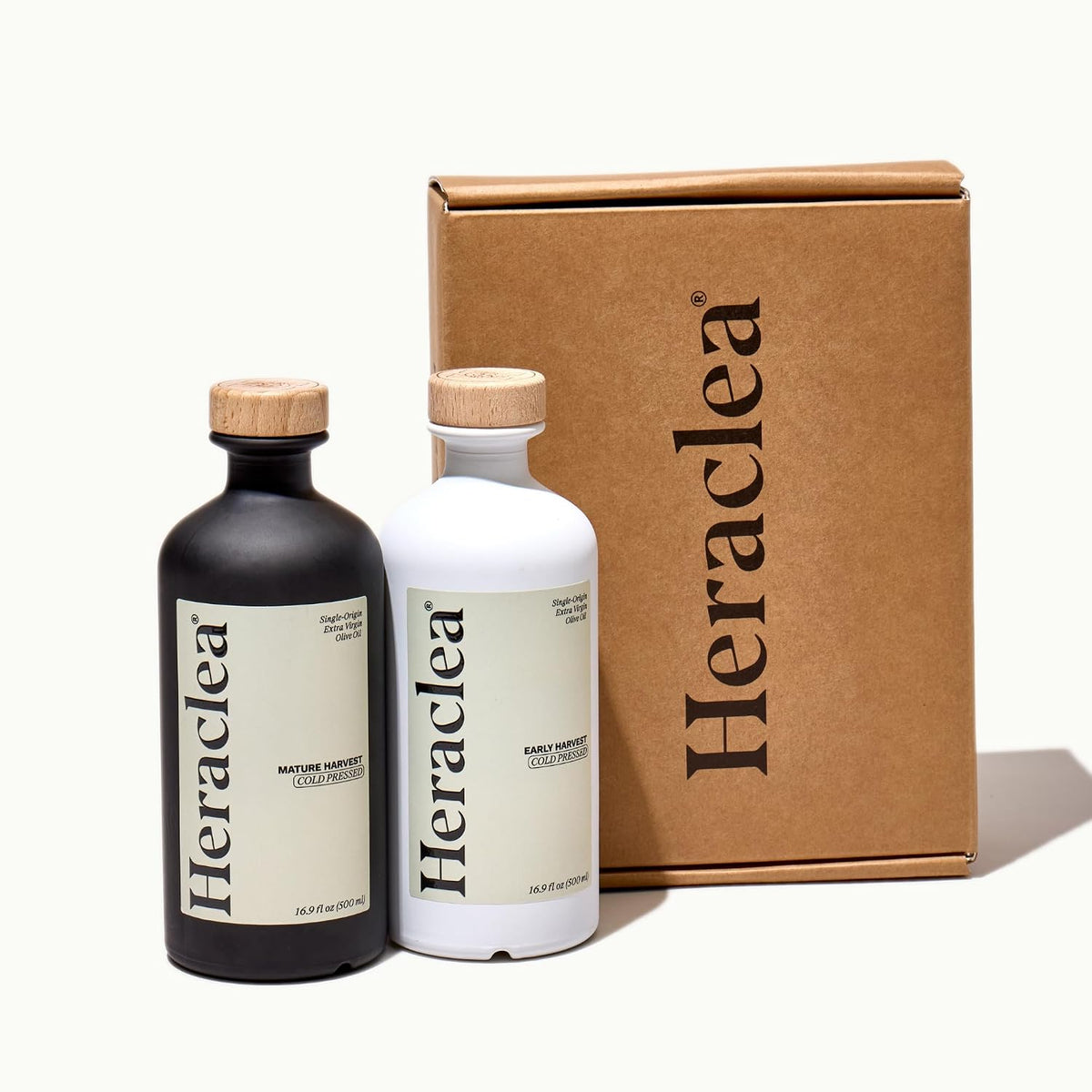 Heraclea - The Pairing - Organic Extra Virgin Olive Oil - Cold Pressed - Organic Olive Oil - Cold Pressed EVOO - Polyphenol Rich EVOO - 16.9 oz Bottles | Cold Pressed - Organic EVOO - Polyphenol Rich EVOO - Family Farmer Grown &amp; Produced in Turkey - 1