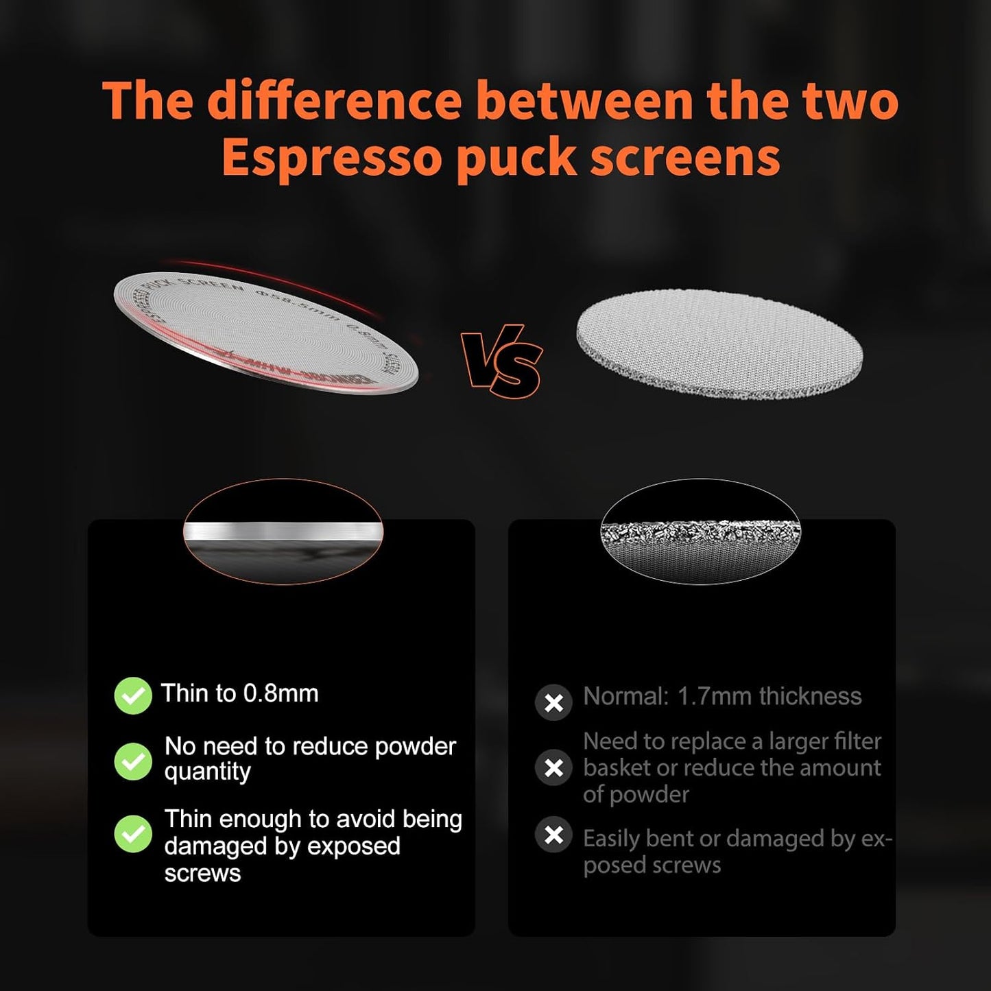 MHW-3BOMBER 51mm Espresso Dosing Funnel &amp; Puck Screen Set, Magnetic Dosing Rring &amp; Reusable Filter kit Compatible with 51mm Bottomless Portafilter, Coffee Dosing Ring with Eppresso Puck DR7015-OS