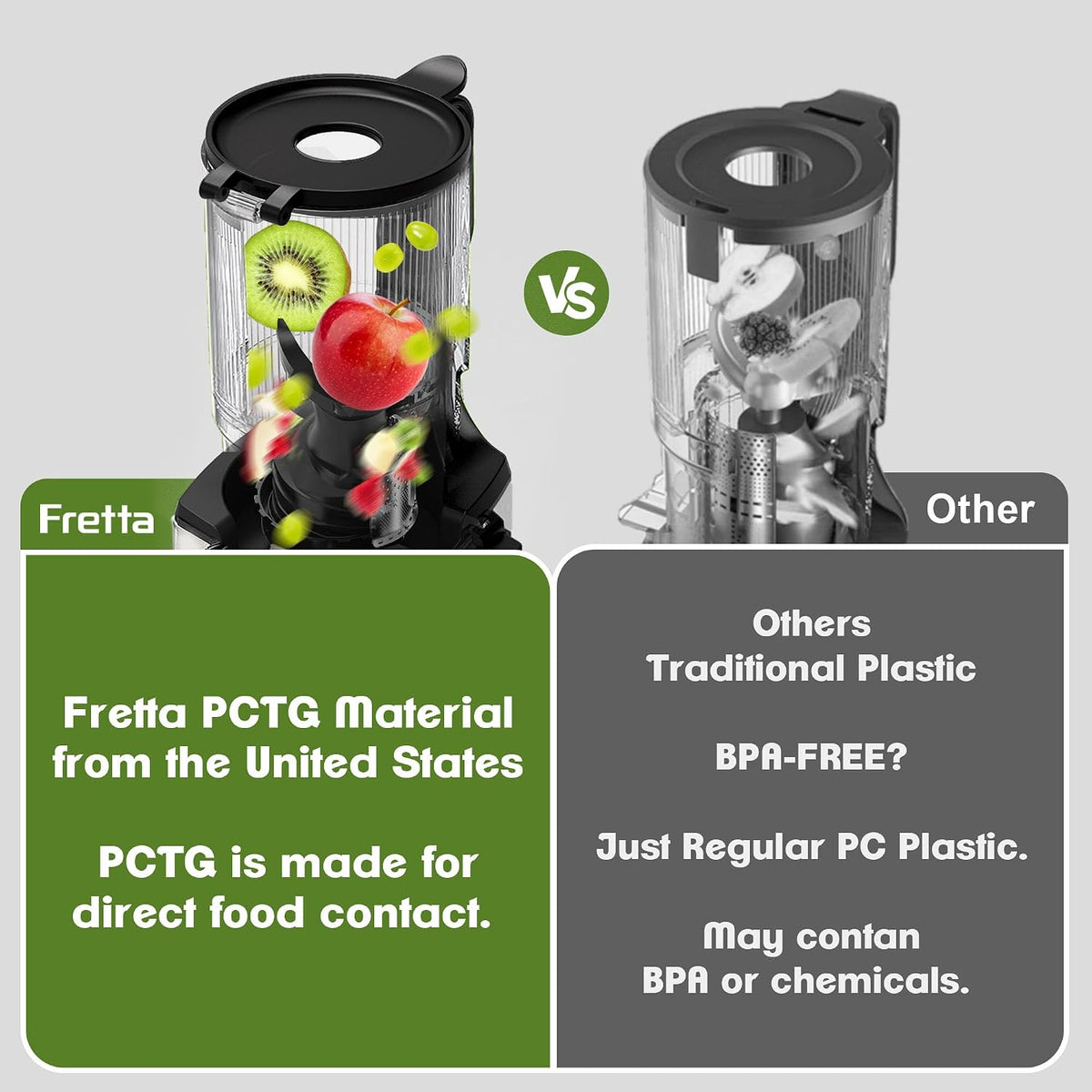 Cold Press Juicer Machines Slow Masticating Juicer Machines with 1.1 L Large Feed Chute Fit Whole Fruits and Vegetables Easy Clean Self Feeding,High Juice Yield,BPA Free (Ink-black)