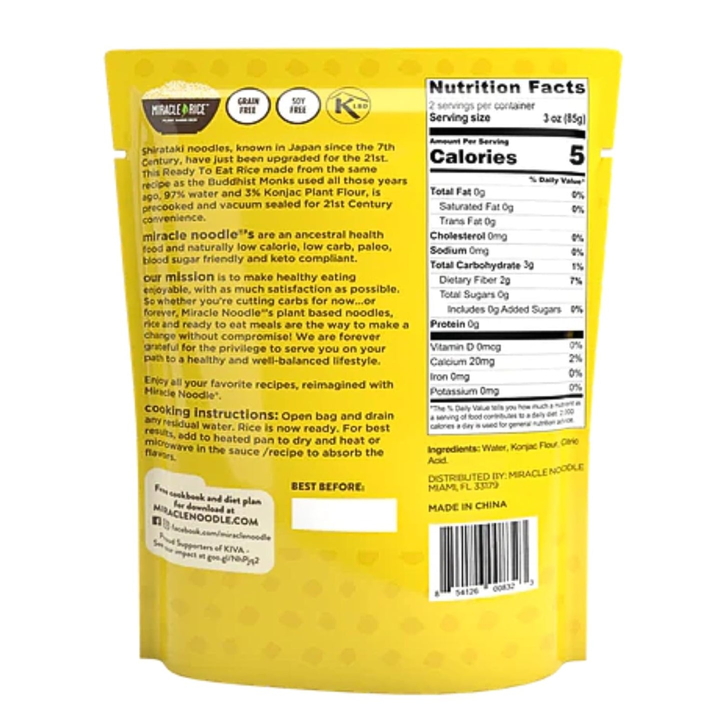 Miracle Noodle Ready to Eat Rice, 7 Oz (Pack of 6)