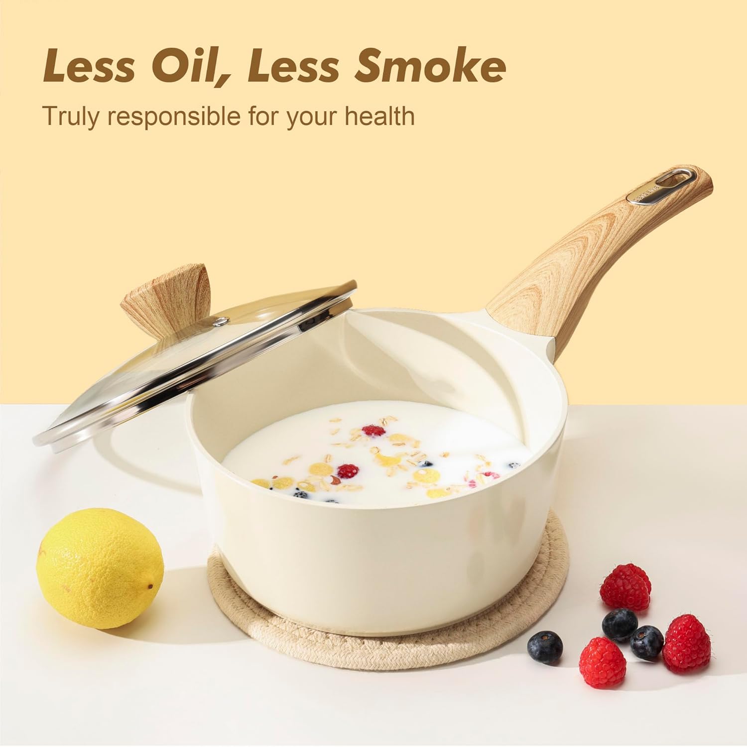 SENSARTE Ceramic Cookware Sets, Pots and Pans Set Nonstick, 20-Piece Induction Cookware, Non-toxic Healthy Non Stick Kit