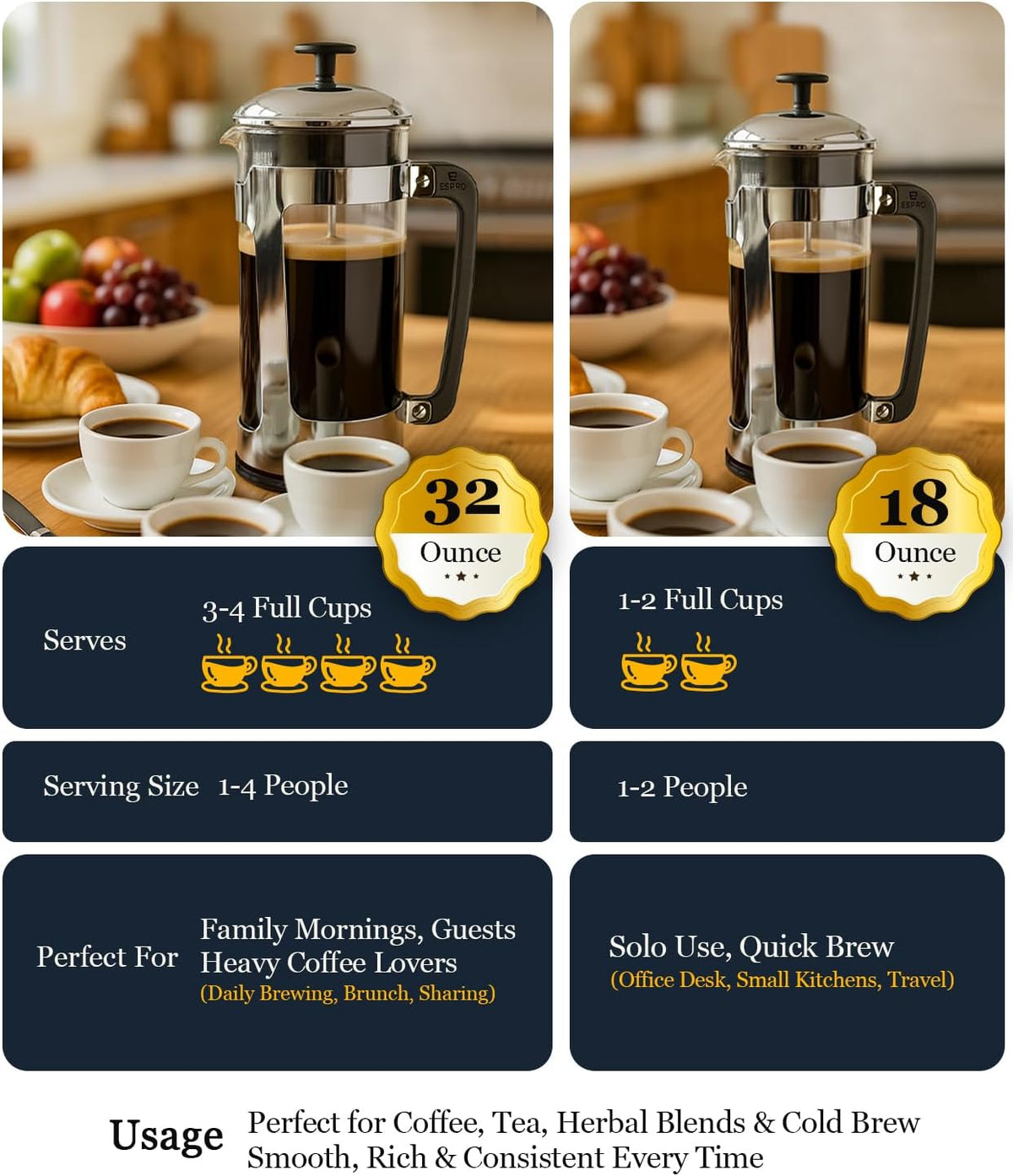 ESPRO French Press Coffee Maker