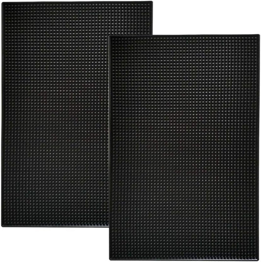17.7" x 11.8" Rubber Bar Mats, Non-Slip and Anti-Spill Non-Toxic Soft Rubber Mats, Coffee Bars, Bars, Restaurants and