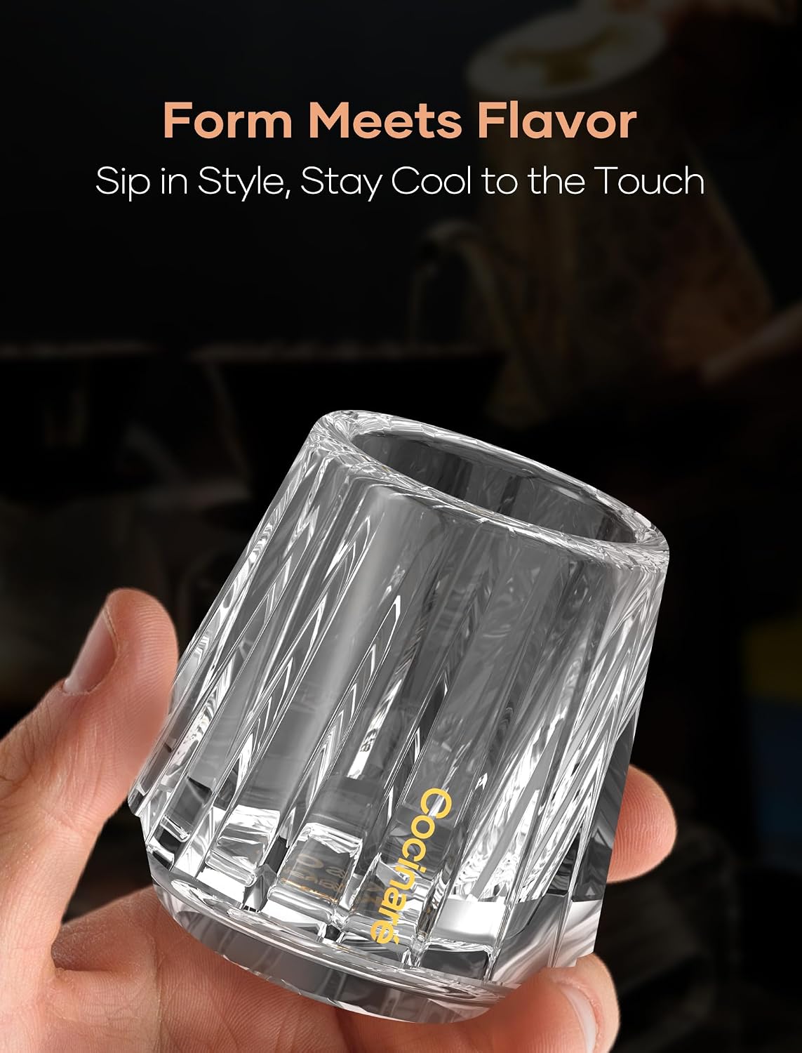 Cocinare Espresso Cups Set of 2, 1.5OZ Crystal Clear Espresso Shot Glasses | Ideal Small Demitasse Cups for Pour Over Coffee Maker and Cortado, Essential Coffee Bar Accessories, Gift for Lovers