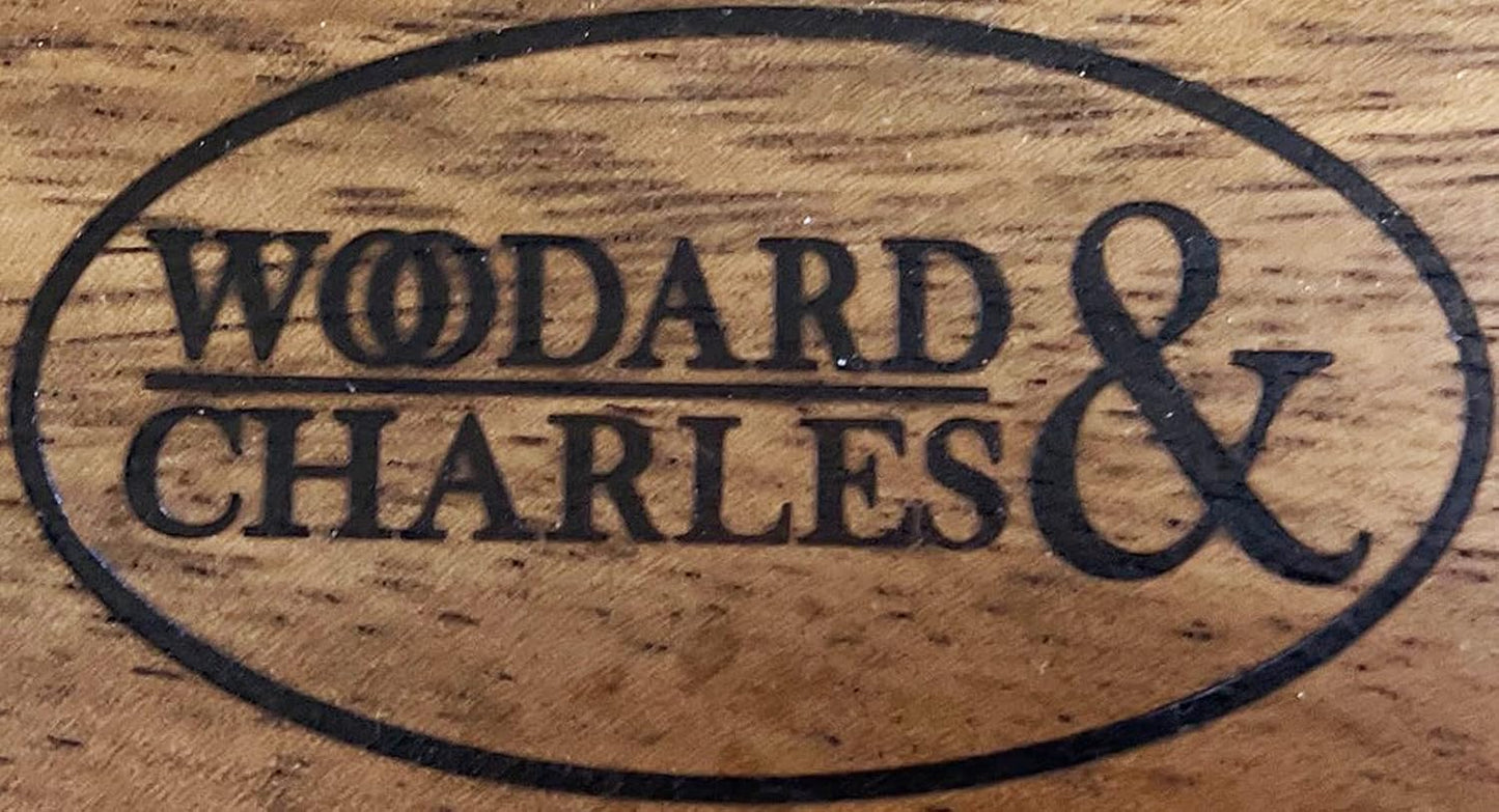 Woodard &amp; Charles Wood Oval Serving Trays, 6" x 10", Walnut Stain, Set of 4 | Individual Handheld Serving Tray; Perfect for Charcuterie, Cheese, Tapas, Sushi, Crudites Appetizers and Small Bites