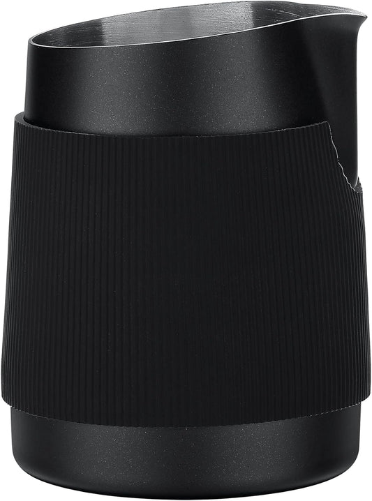Normcore Handleless Milk Frothing Jug, Milk Pitcher 15.2 oz, Milk Frother Steamer Cup Stainless Steel Espresso Cup, Sharp