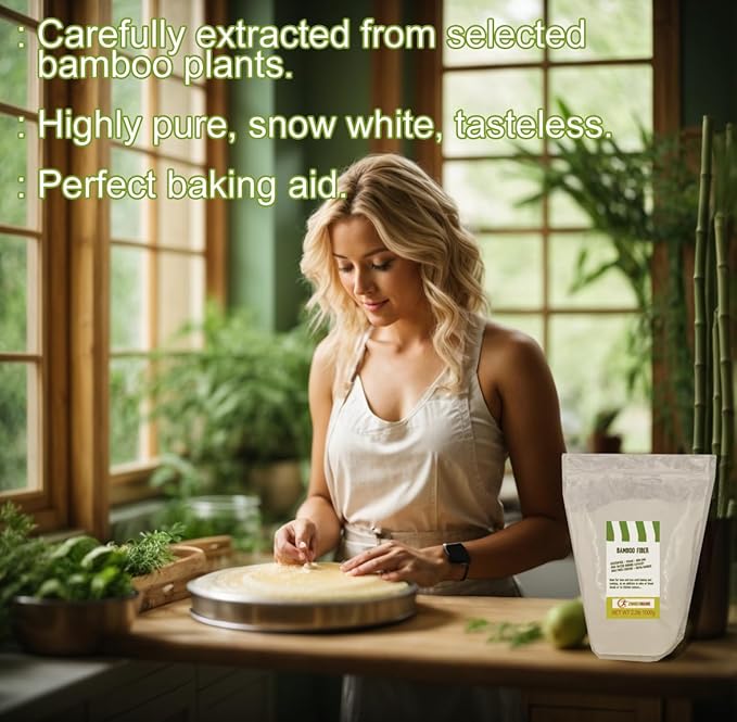Zimmermann Bamboo Fiber 2.2lb 1000g, gluten free flour, Non GMO, Keto Flour, 100% Bamboo, Keto & Low-Carb Baking & Cooking, Low Calorie Flour