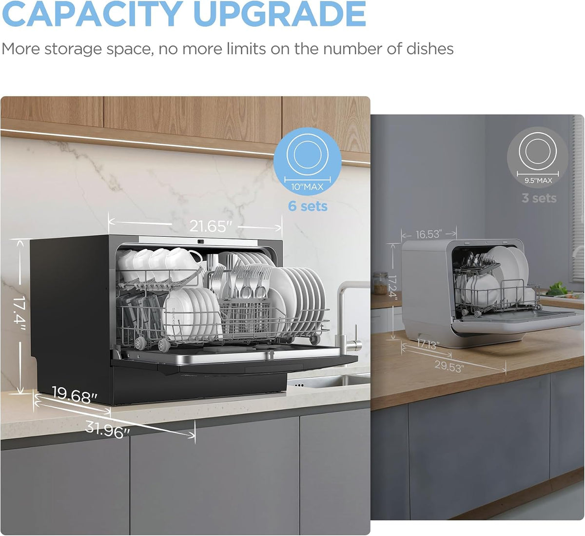 COMFEE’ Countertop Dishwasher