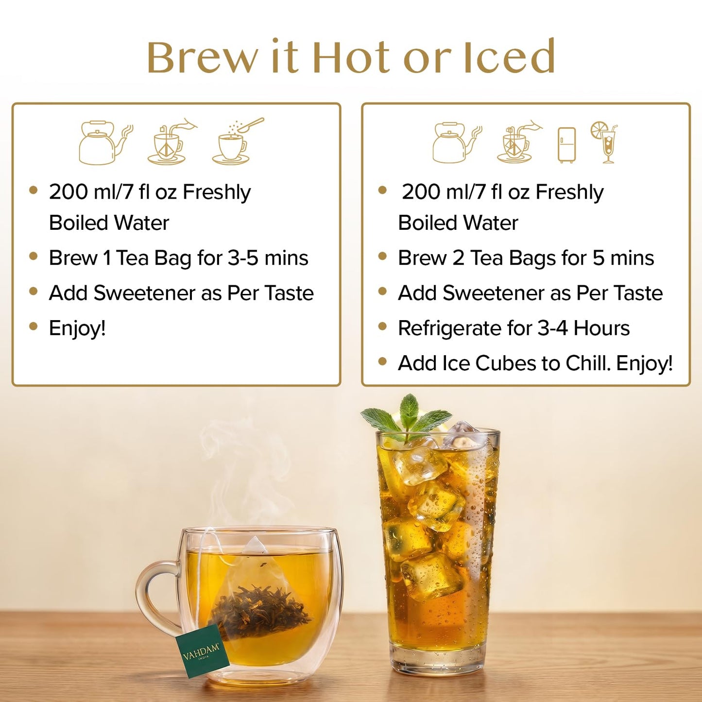 VAHDAM Darjeeling Spring Tea Bags (100 Count) Exotic First Flush Black Tea | Premium Long Leaf Quality | Aromatic, Robust Flavor, Unblended Darjeeling Tea| Caffeinated, Non GMO |Resealable Ziplock Pouch