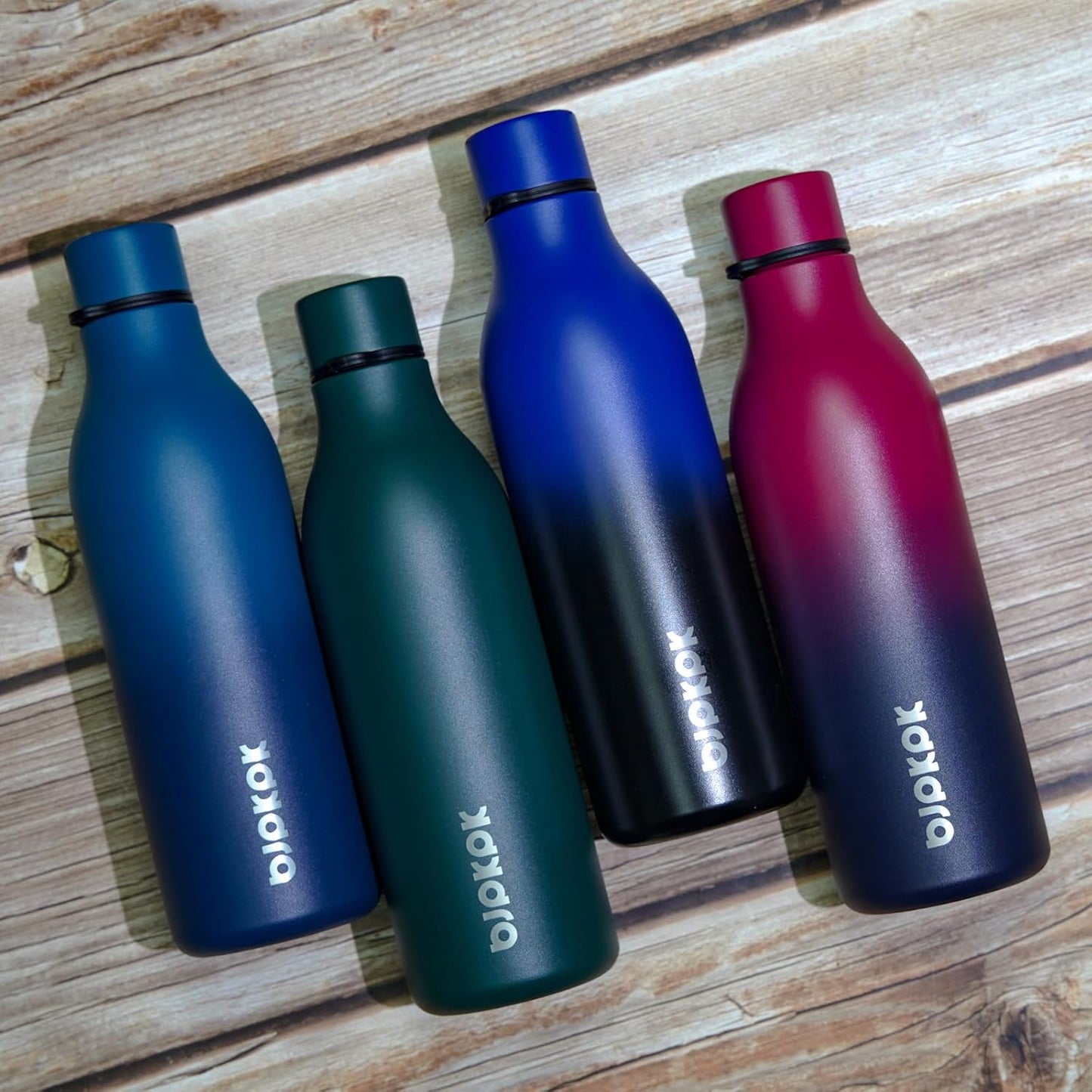 BJPKPK Insulated Water Bottles, 25 oz Stainless Steel Metal Water Bottle with Strap, BPA Free Leak Proof Thermos, Mugs, Flasks, Reusable Water Bottle for Sports & Travel, Forest Green