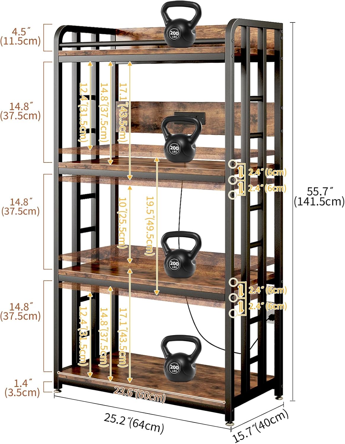METYERRY Microwave Stand with Storage
