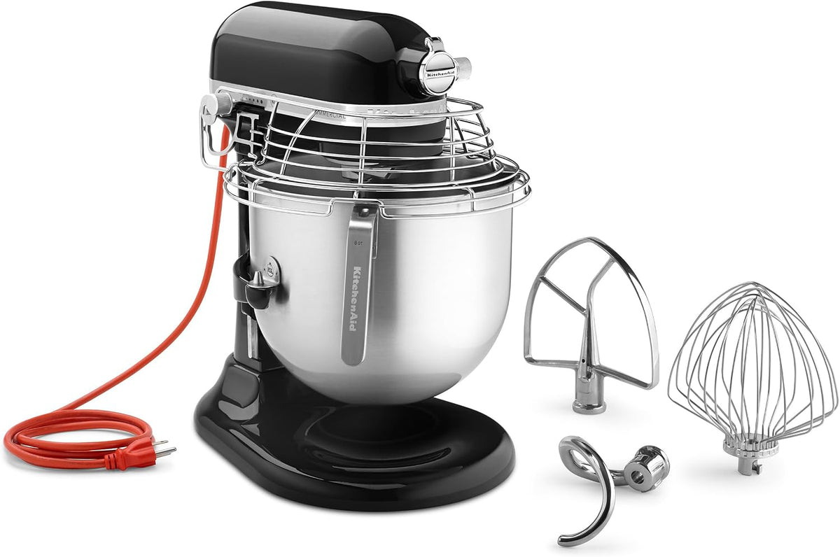 KitchenAid Commercial Series 8 Quart Bowl-Lift Stand Mixer with Stainless Steel Bowl Guard - KSMC895