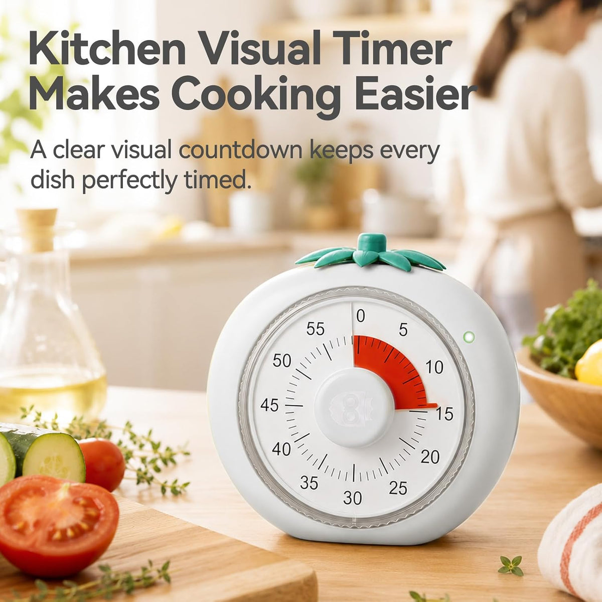 Magnetic Visual Timer, 60-Minute Countdown for Kitchen Classroom Homework