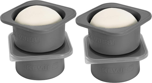 Stackable Silicone Artisan Pizza Dough Proofing Proving Boxes with Air-tight Lids-4pack-500ml Volume for 250g Dough Ball