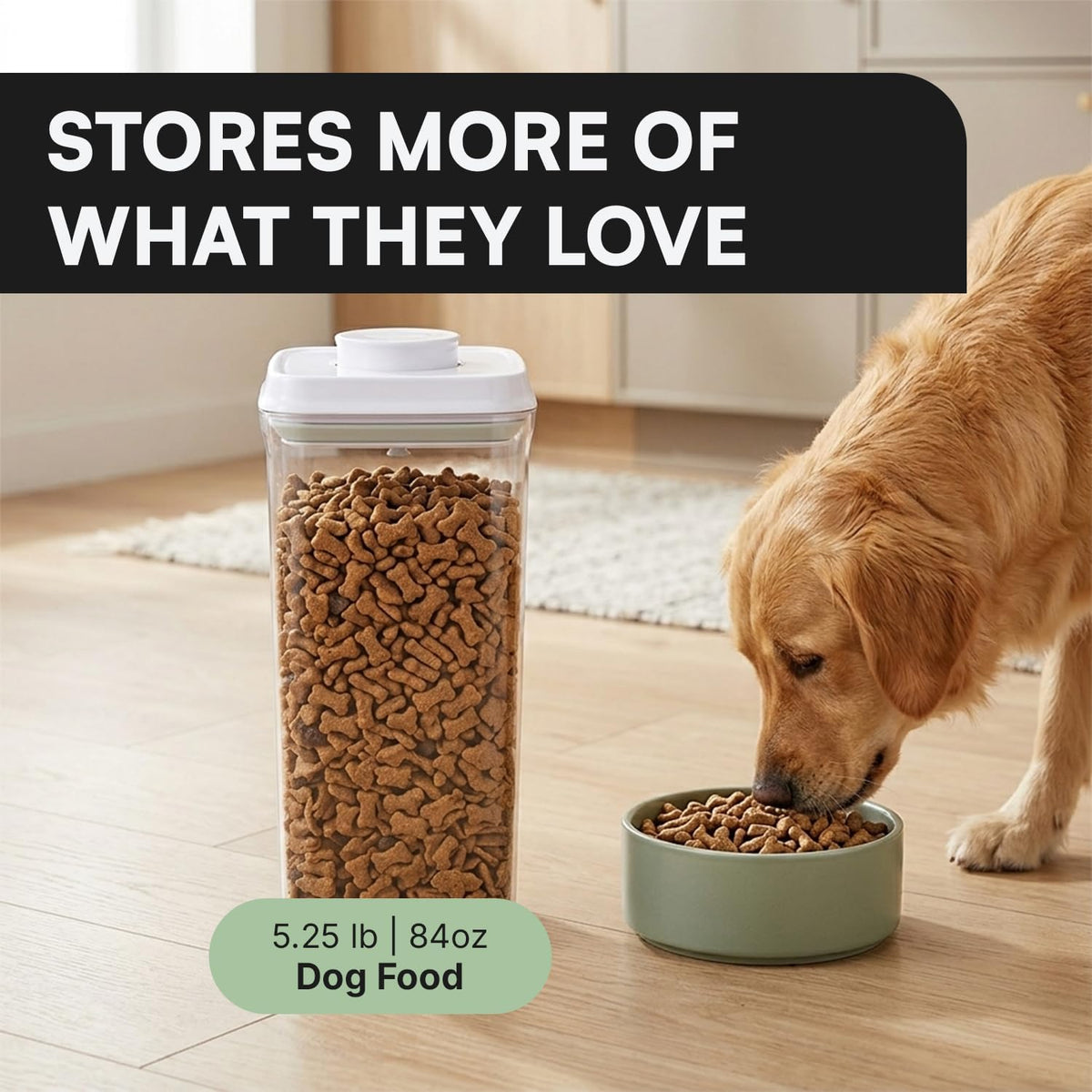 Bop Top Airtight Food Storage Containers | Pop-Top Lid | 10.5 Cups / 84 Oz