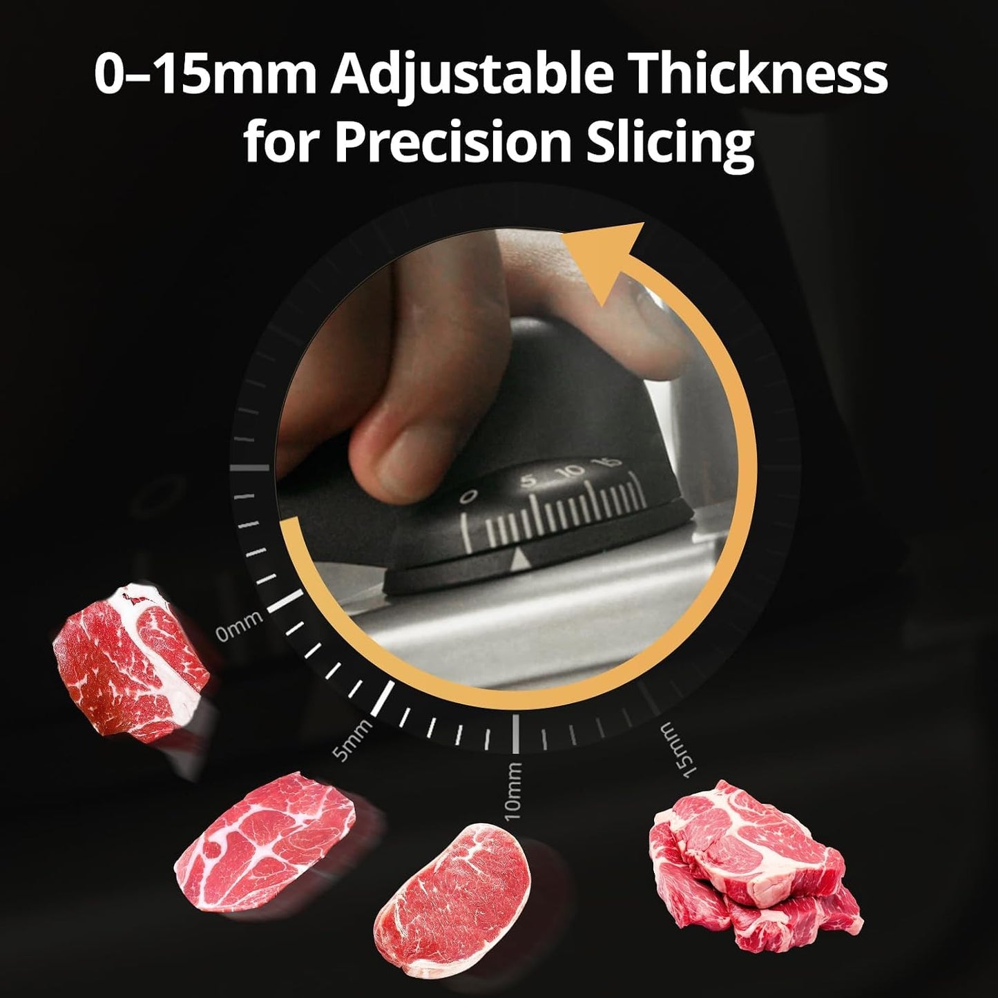 Electric Meat Slicer with Three 7.5" Blade Designs, 200W