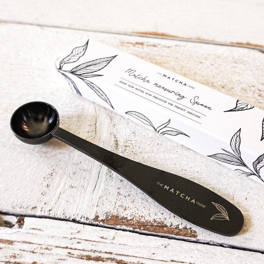 Black Matte Stainless Steel 1 gram Matcha Measuring Spoon (1/2 teaspoon). Scoop your Matcha with Precision for Perfect