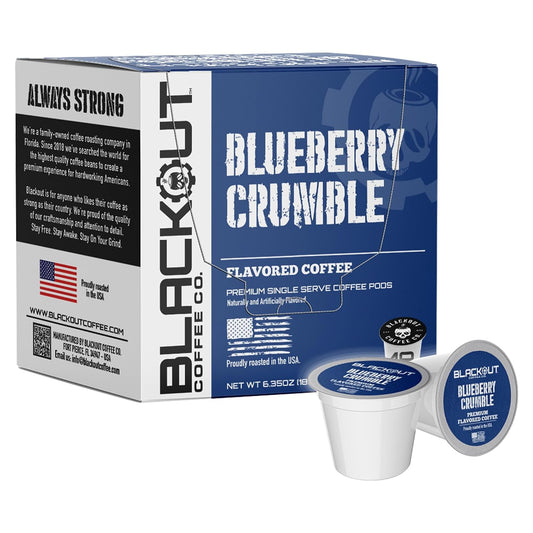Blackout Coffee Blueberry Crumble Coffee Pods, Medium Roast, 18 Count