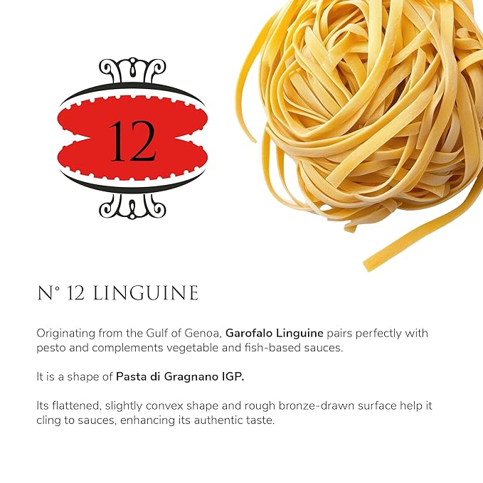Garofalo - Premium Durum Wheat Semolina Linguine Pasta, Italian Made, Bronze-Drawn, Al-Dente, One-Ingredient Pasta (4 pack)