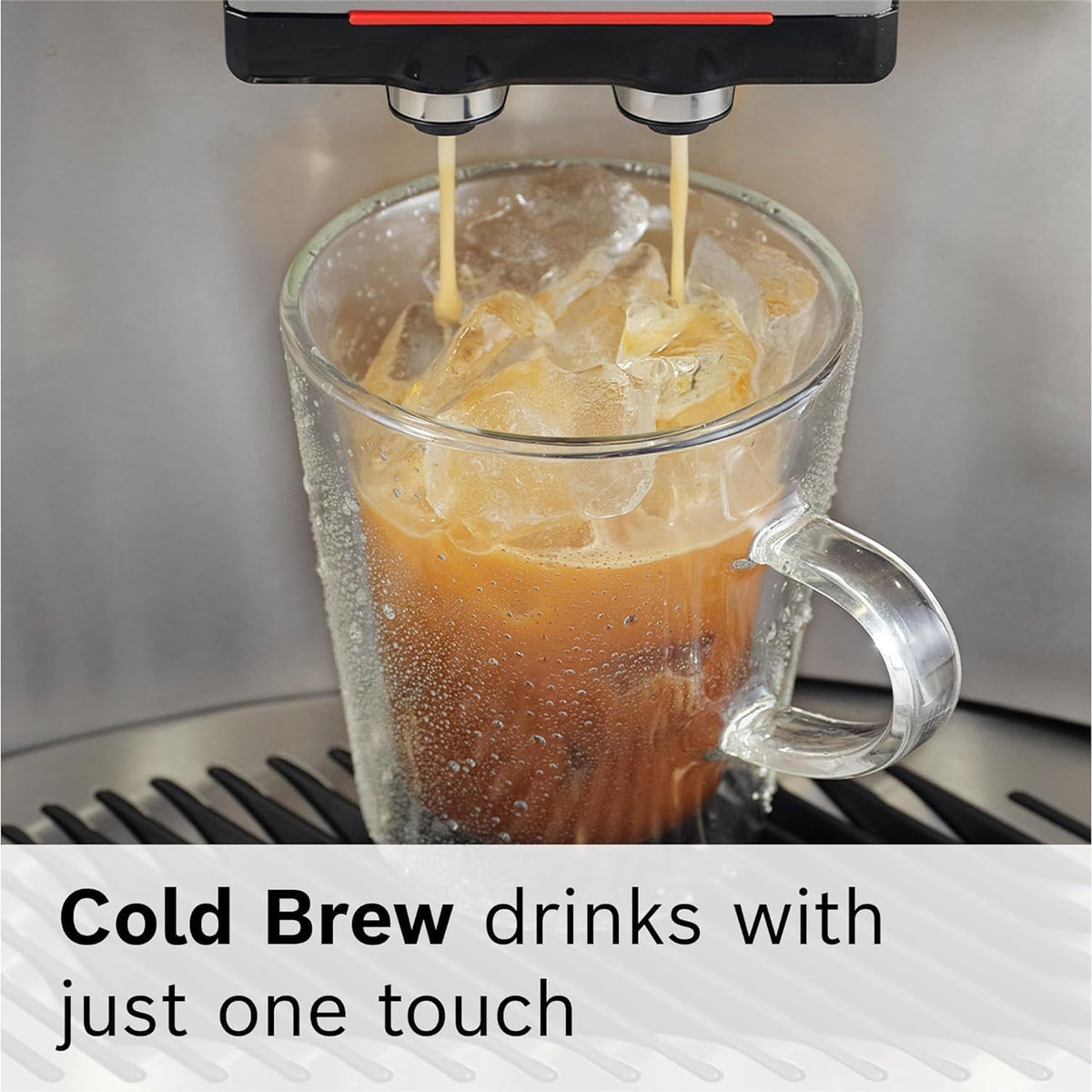 Bosch 800 Series Fully Automatic Espresso and Coffee Machine – 36 Drinks with Coffee World, Cold Brew, Double Cup, Integrated Milk Container, Smart Features, in Silver TQU60307