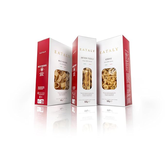 Eataly Italian Antichi Fusilli Pasta Noodles - 500g (17 oz.) Box -Authentic Durum Semolina Wheat - Made in Italy- Dried Pasta for Gourmet Dining, 1 Pack