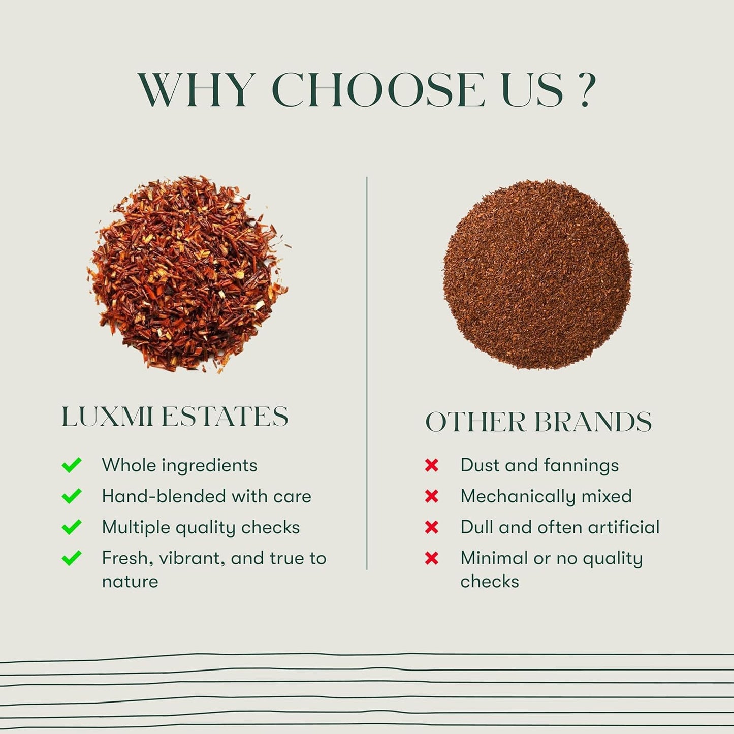 Luxmi Estates - Rooibos Chai - Rooibos Tea with Spices - Loose Leaf - 100g, 3.52 Oz (50 Cups), Limited Fall Tea with Cinnamon, Cardamom and Clove