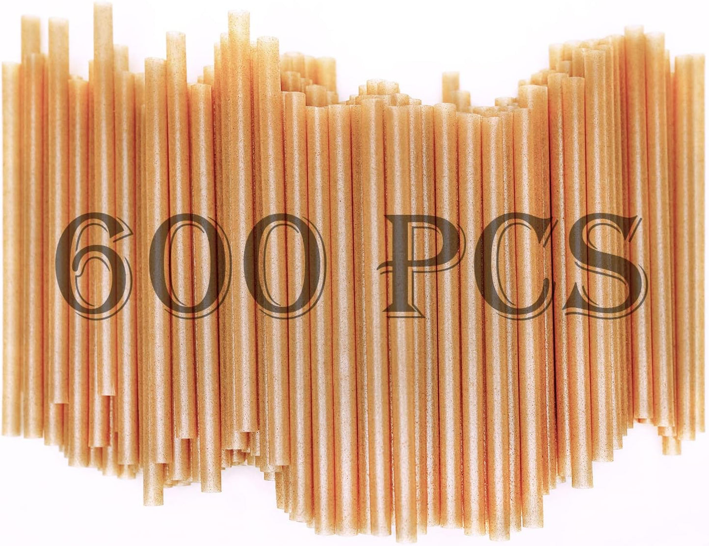 5 Inch 600pcs Cocktail Straws Made from Sugarcane Fiber Plastic-free A Sturdy Short Drinking Straws for Hot and Cold Drinks Not Foggy Packed by 200 Count per box(3 packs)
