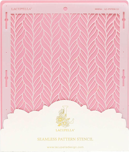Cake Baking Stencil - Seamless Delicate Pattern for Decorating Tall Double Barrel Cake to Use with Buttercream, Royal Icing,
