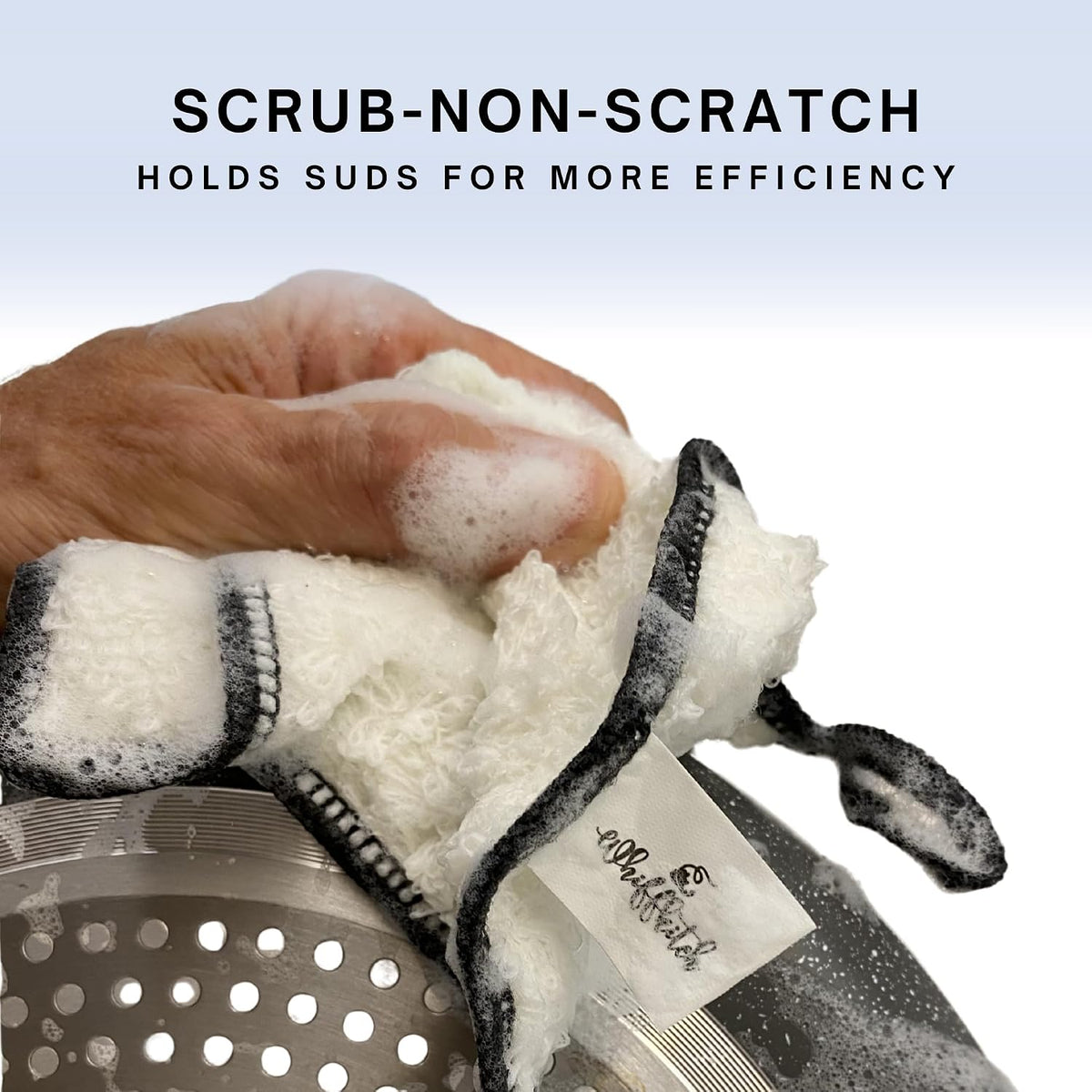 Dishcloths Kitchen Dishrag Cleaning Scrub Reusable 6pk 6x7in | Bamboo-Rayon, Absorbent, Scrub-Non-Scratch, Washable, Durable, Fast-Drying, Multi-Surface, Hand-Sized, Household Cleaning
