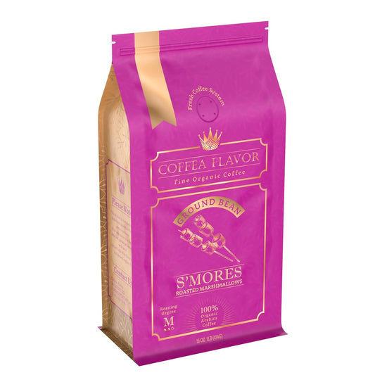 Flavored Ground Coffee – S'mores, 100% Arabica, Single Origin, Medium Roast, USDA Organic, Naturally Flavored – by Coffea